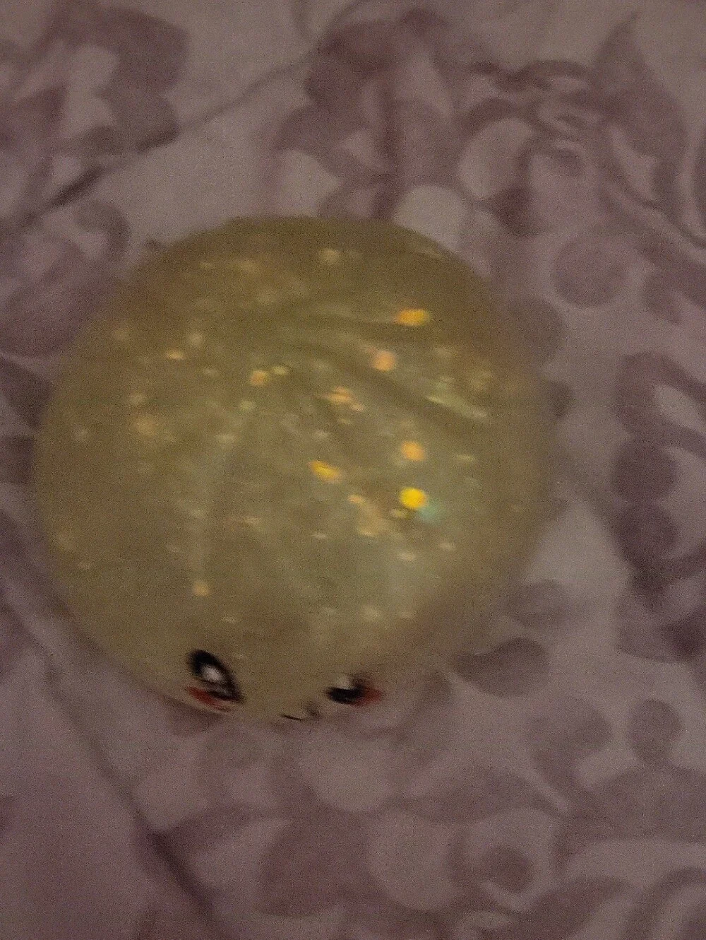 Glittery Pale Yellow Reptile Toy Ball - Brand